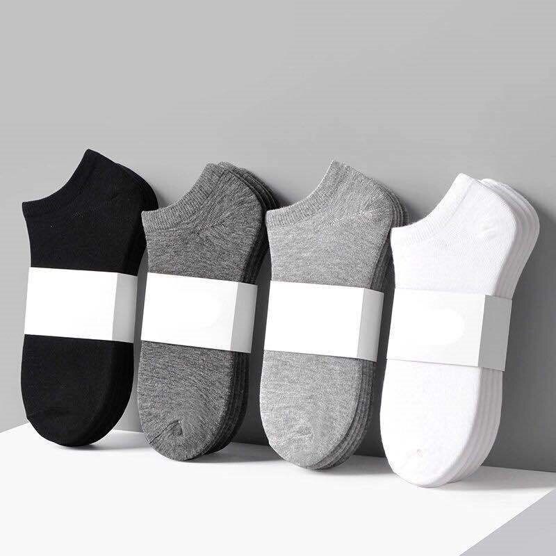 1 Pair Summer Pure Color Boat Socks Black/white/grey Breathable Absorbent Cotton Socks For Male Female Sock Accessories