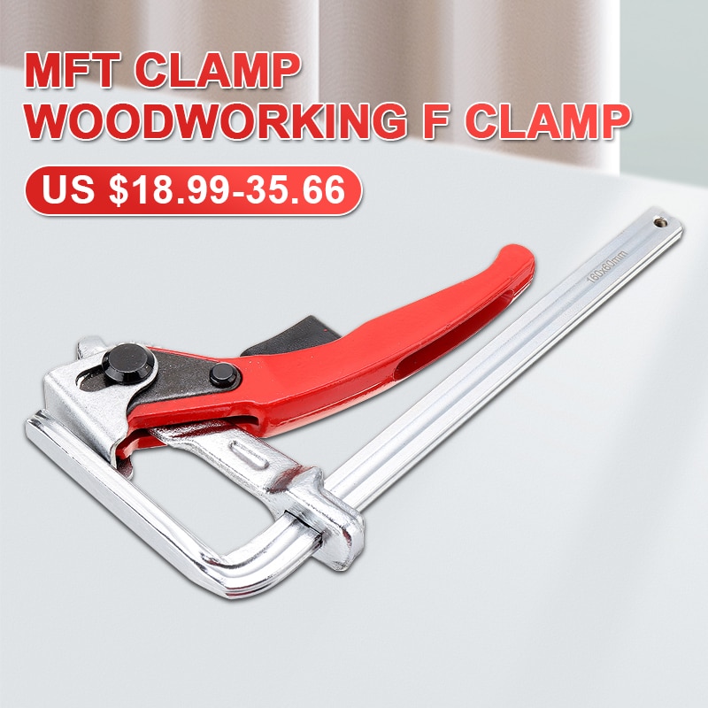 1PC/2PCS Quick Guide Rail Clamp Carpenter F Clamp Quick Clamping for MFT and Guide Rail System Hand Tool Woodworking DIY