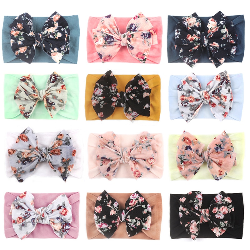 2021 New Fashion Children's Seamless Soft Nylon Chiffon Headband Cute Princess Kids Hair Accessories Baby Bebe Girl Turband Bow