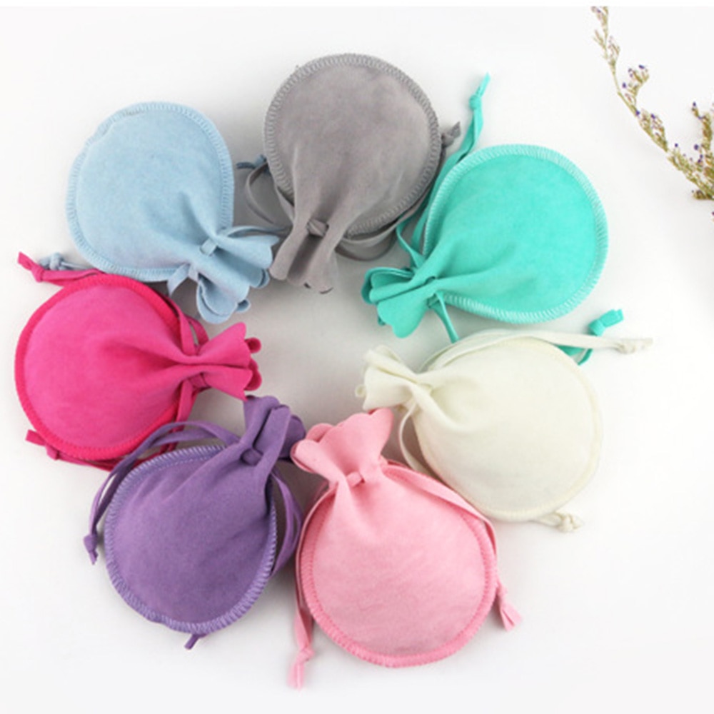 New Velvet Bag Drawstring Bag Pouches Candy Ring Earring Jewelry Display Packaging Gift Bag Reusable Folding Bag 1pc