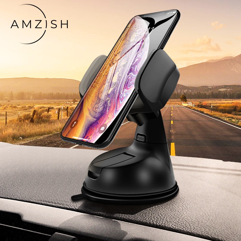 Amzish Universal Car Phone Holder For iPhone Samsung Xiaomi Mobile Phone Holder in Car SmartPhone Stand Car holder Dashboard