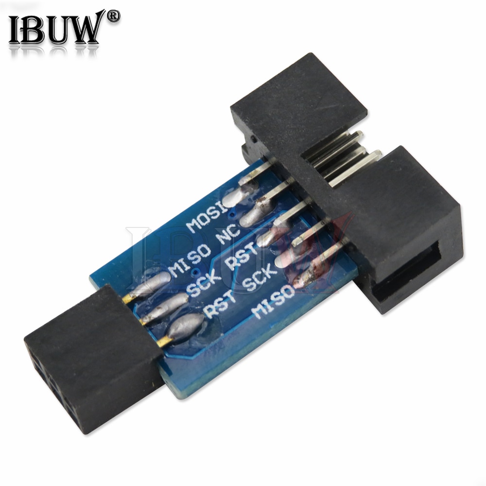 1PCS/lot 10 Pin to 6 Pin Adapter Board for AVRISP MKII USBASP STK500 High Quality