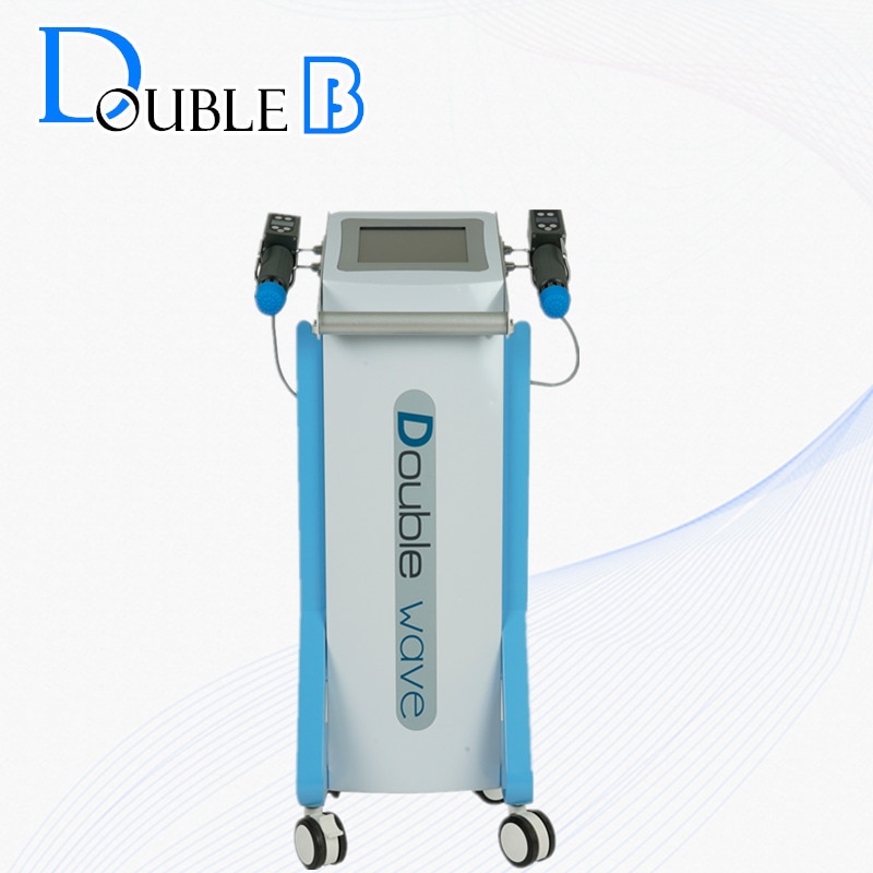 ESWT Physical Shockwave Therapy Machine For Body Pain Relief Celluite Reduction Double Channels Works Together