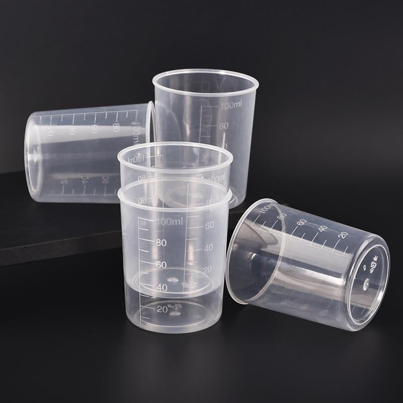 100ml Plastic Graduated Measuring Cup Liquid Container Epoxy Resin Silicone Making Tool Transparent Mixing Cup DIY Mixing Tool