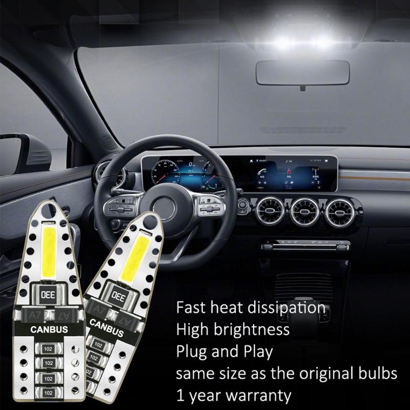 Side Door Bulb Instrument Lamp LED Car Wedge Parking Light Auto License Plate Light 2020 New T10 W5W WY5W 168 501 2825 COB