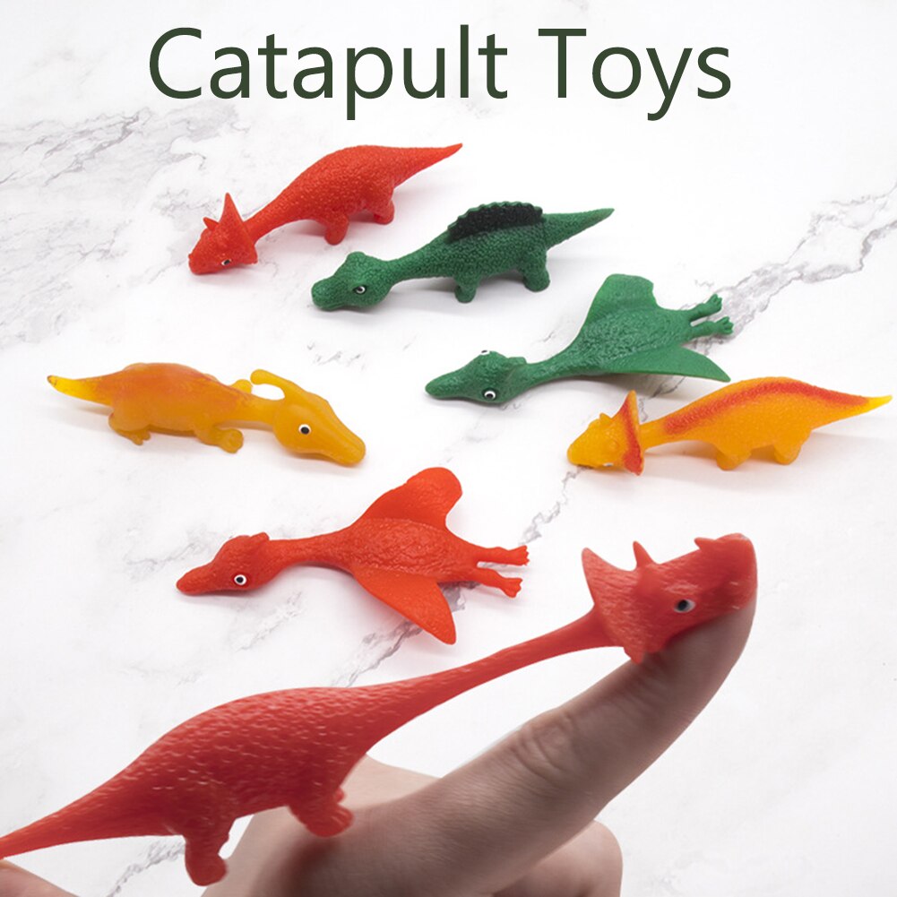 Children's Catapult Toy Decompression Catapult Dinosaur Toy TPR Dinosaur Launch Dinosaur Pull Bullet Puzzle Decompression Toy