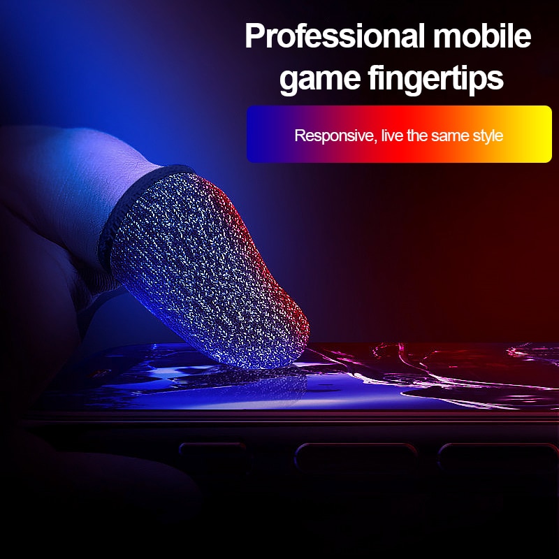 2020 Hot Sweat-proof Gaming Breathable Finger Sleeve Mobile Screen Game Controller Sweatproof Gloves PUBG COD Assist artifact