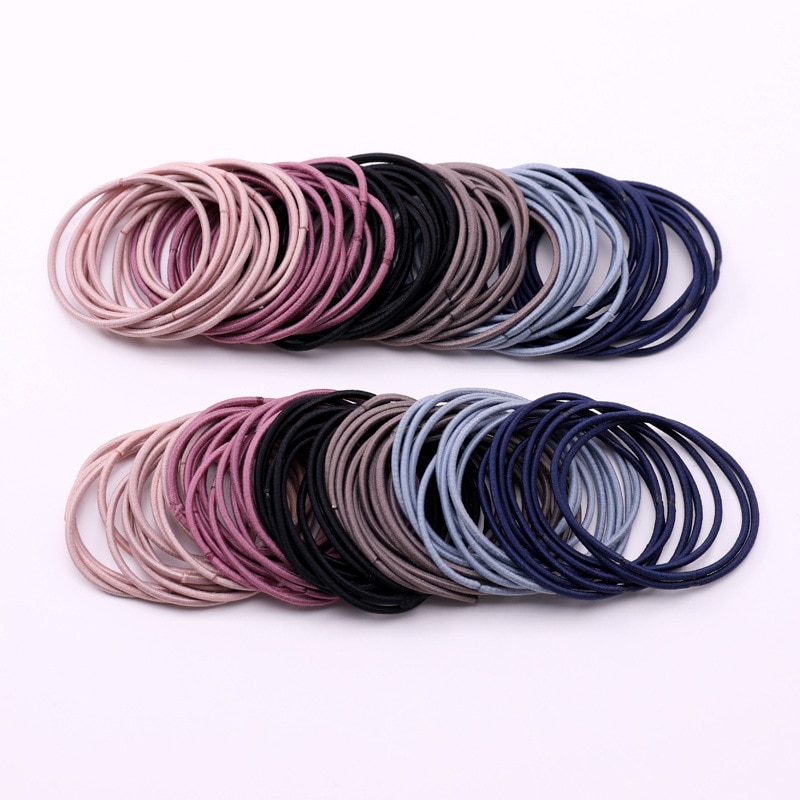 50pcs/100Pcs /Bag Girls Elastic Hair Rope Small Rubber Bands Ponytail Holder Children Kids Scrunchie Hair Tie Hair Accessories