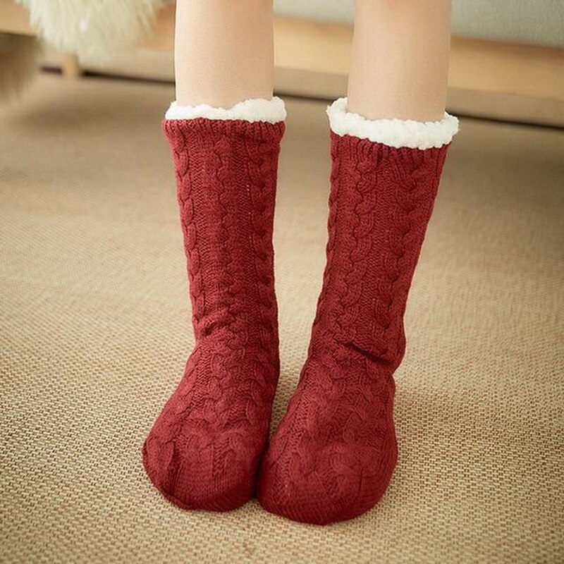 Winter Keep Warm Cotton Socks Comfortable Women Winter Super Warm Cozy Fuzzy Fleece-lined Christmas Gift With Meias Sox