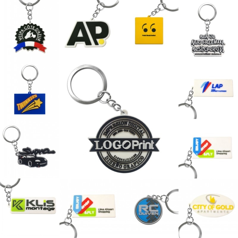 Personalized Customization PVC Ball Chain Key chains Your Own Design Business Logo Custom Design Metal Ball chain for wholesale