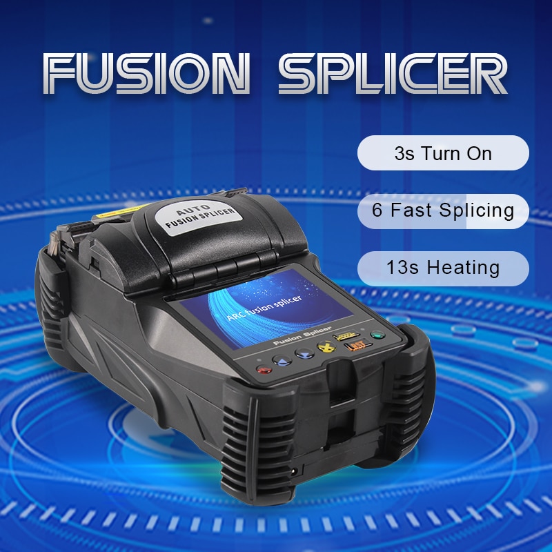 Free Shipping 3.5 Inch Touch Screen Fusion Splicer Mini Portable Fiber Splicing Machine