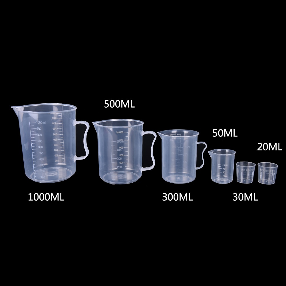 20/30/50/100/300/500/1000ML Silicone/Plastic Graduated Measuring Cup Measuring Tools Kitchen Bakery Tool