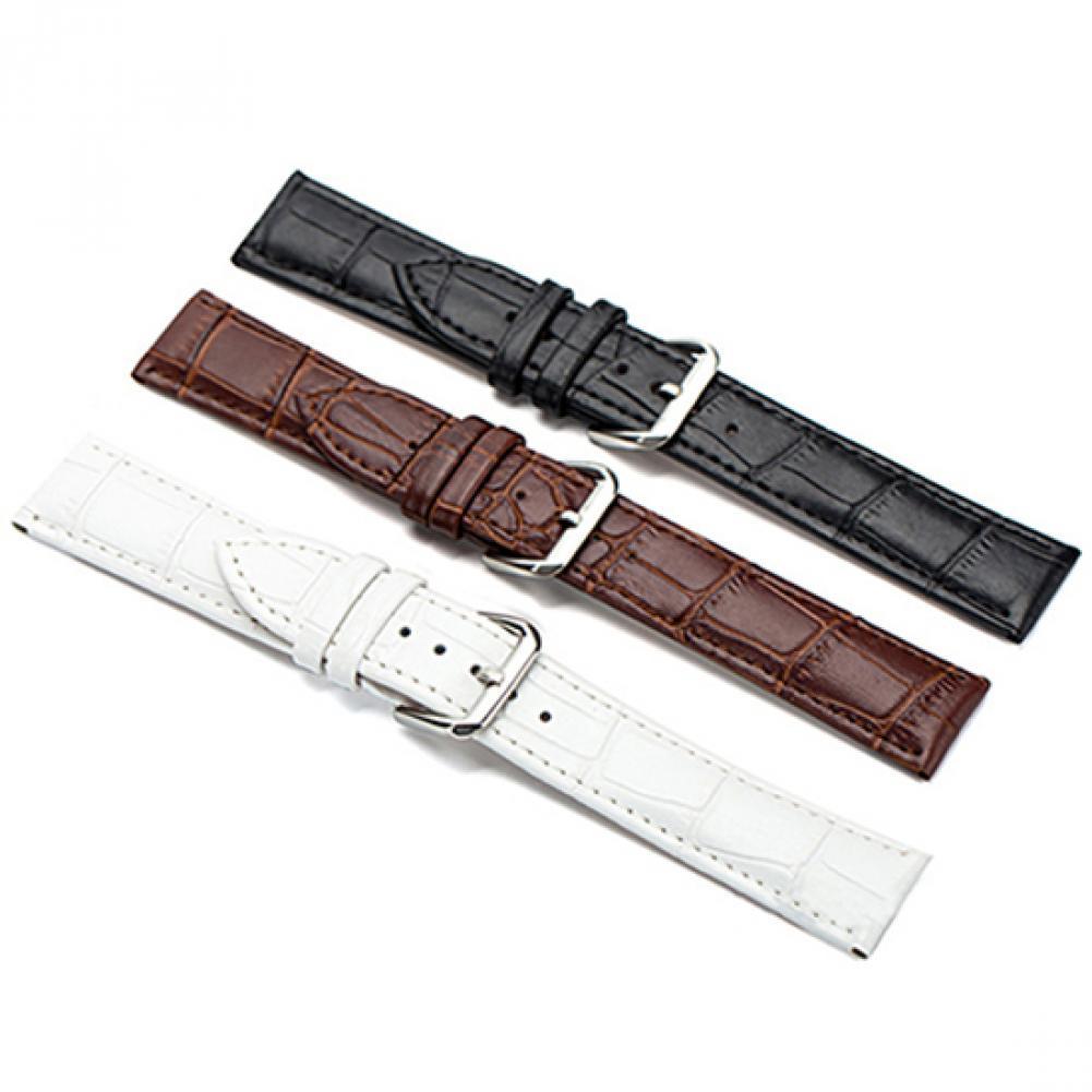 Women Men's Watchbands Unisex Faux Leather Watch Strap Buckle Band Black Brown White High Quality Wrist Belt Bracelet Accessory