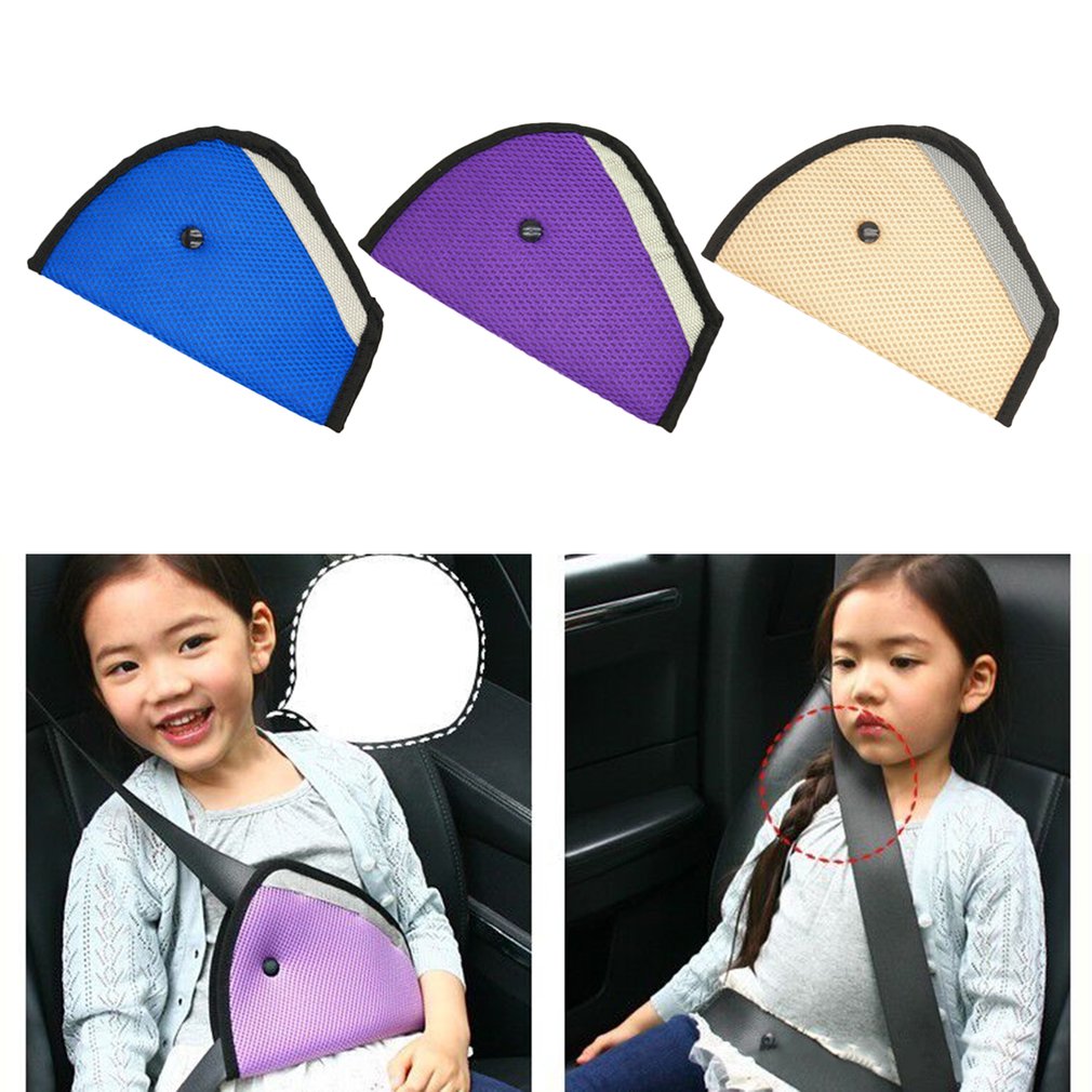 Baby Kids Car Safety Cover Strap Adjuster Pad Harness Seat Belt Clip Flame-Retardant Hot Pressing Composite Sponge Multi-colored