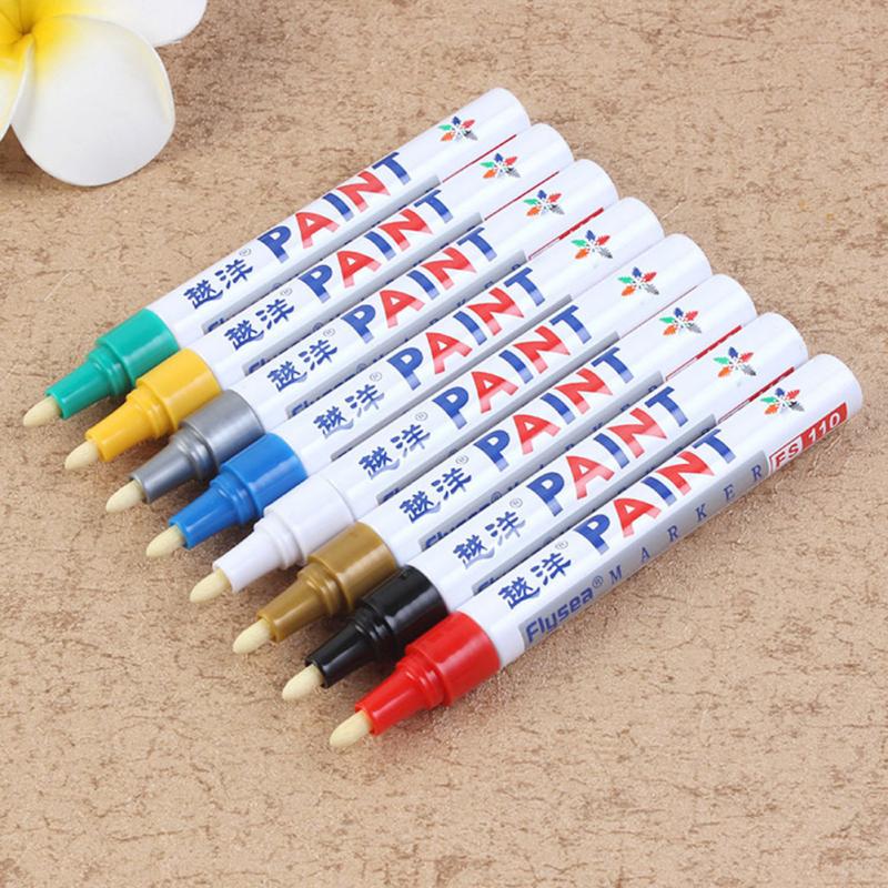 12 Colors Universal Sponge Paint Marker Pen Waterproof Fade-proof Wear Resistant Car Tyre Tire Metal Permanent Pens Dropshipping