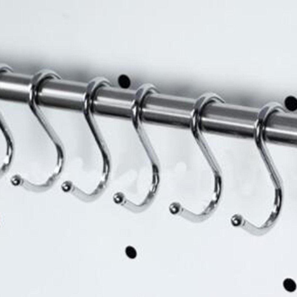 1Pcs S-Shape Hook Kitchen Railing S Hanger Hook Clasp Holder Stainless Steel Hooks For Hanging Clothes Handbag Hook