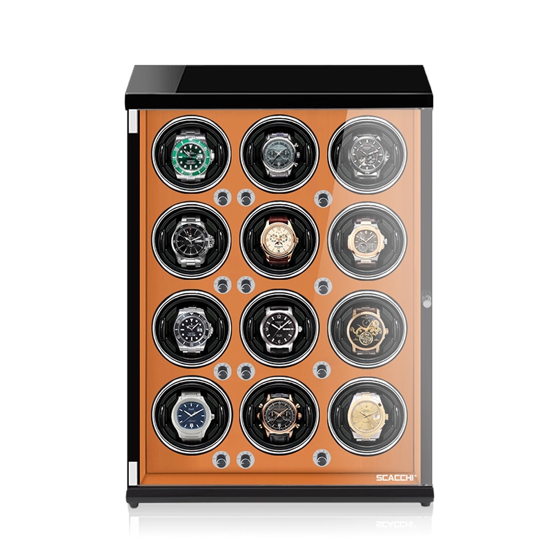 12 slots high quality fashion men Watch Winder Box home wooden Automatic Watch Rotator Display Box 200906-08