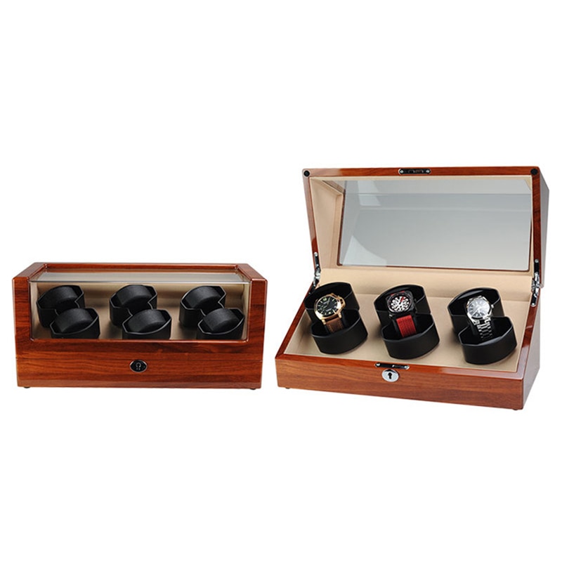 New Version 3 slots Quiet Shaker Motor Watch Winder Box wooden Watch Winder for automatic watches 0911-11