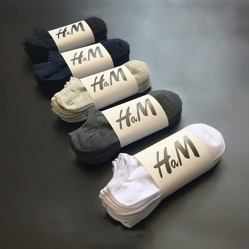 10 Pairs Women Socks Breathable Sports socks Solid Color Boat socks Comfortable Cotton Ankle Socks White Black ~