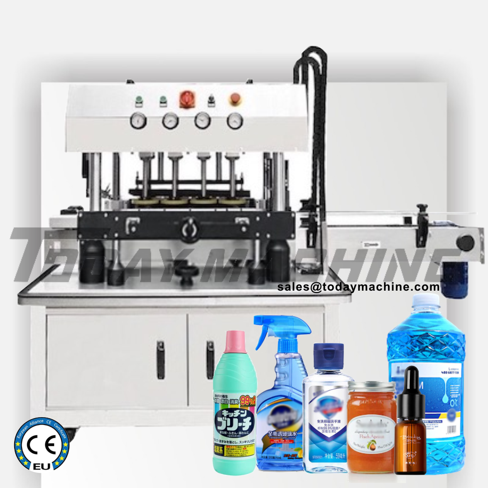 CBD Automatic vacuum capping machine for food sauce jars glass containers bottles