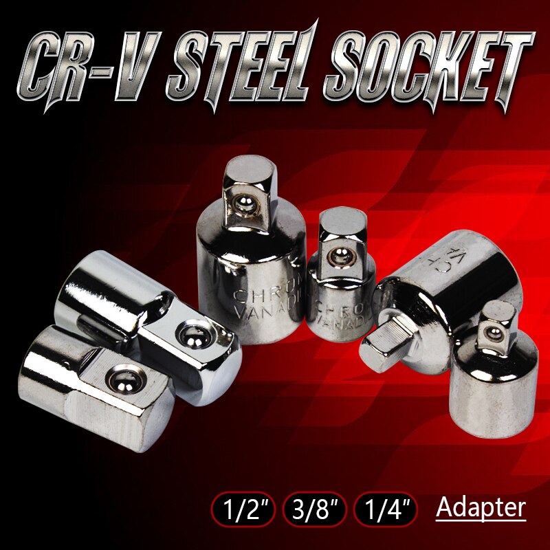 CR-V Steel Socket Ratchet Converter Adapter Reducer 1/2" to 1/4" 1/2" to 1/4" Car Bicycle Garage Repair Tools Small Socket Tools