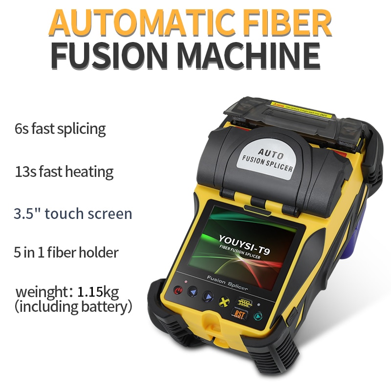 YOUYSI-T9 FTTH Optic Fiber Welding Splicing Machine Automatic Fusion Splicer Machine fiber Optic fusion splicer