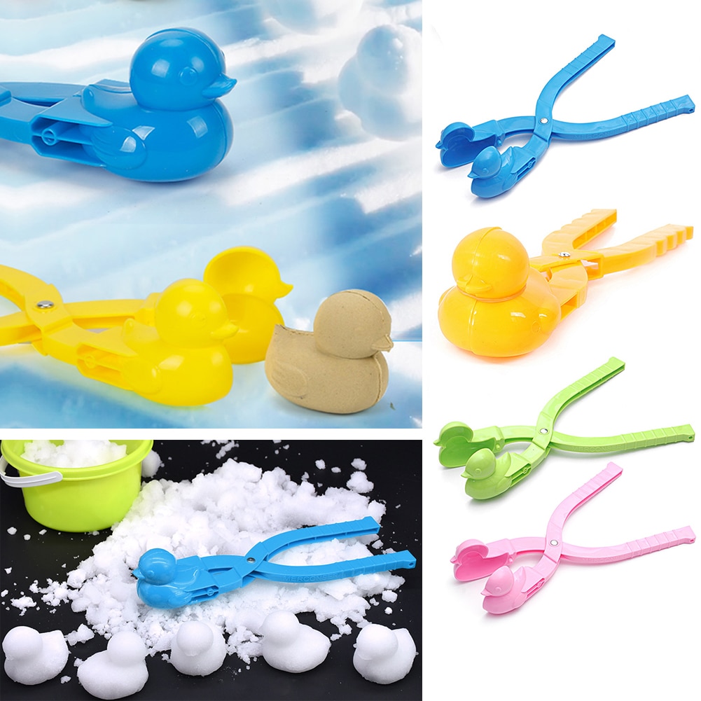 1PC Snowball Maker Plastic Duck Snowball Clip Sand Snow Ball Mold Tool Outdoor Fun Sports Snow Fight Toys for Kids Adult Gifts