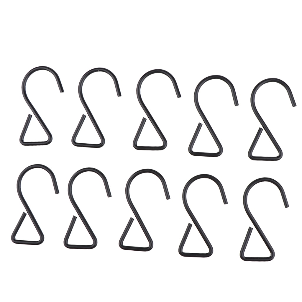 10 Pieces S Shaped Hooks Metal Hangers Kitchen Utensils Hanging Hooks