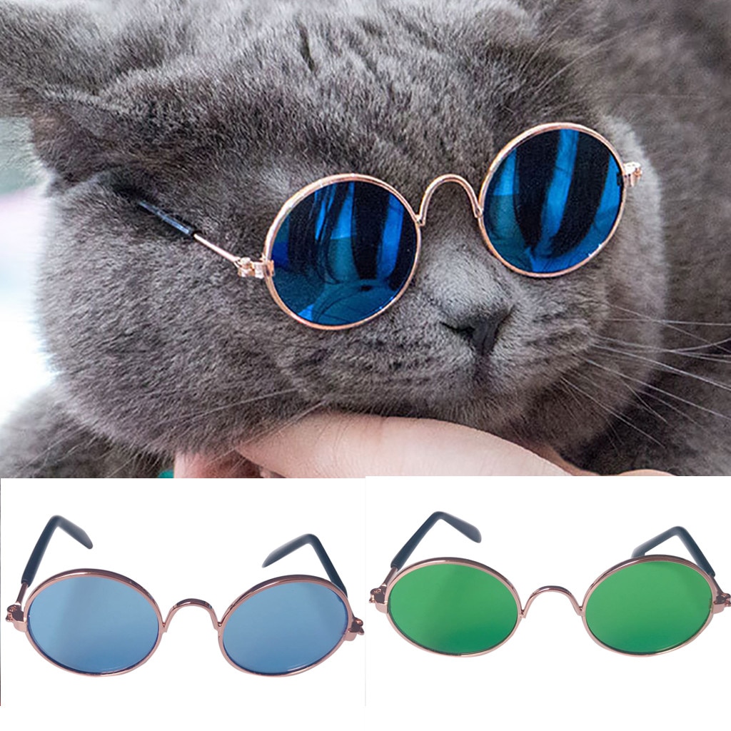 2020 Fashion New Cat Dog Pet Glasses Doll Toy Cute Eye-wear Pet Sunglasses Baby Toy Pets Photos Props Accessories 4 Colors