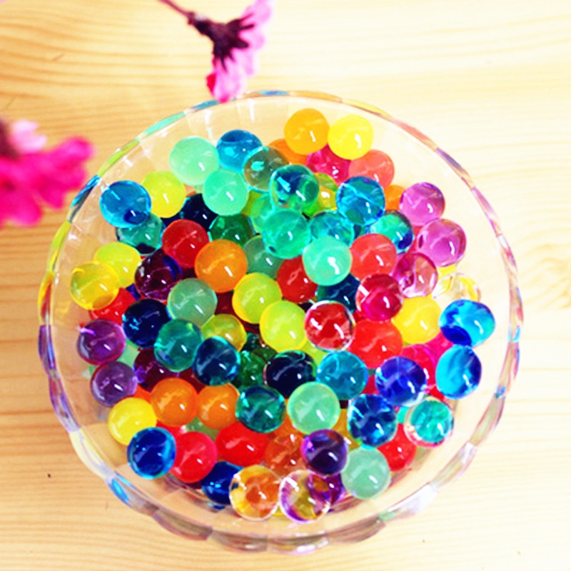 100pcs Crystal Soil Water Beads Paintball Mud Grow Magic Jelly Hydrogel Balls Wedding Home Plant Wedding Decoration for Flowers
