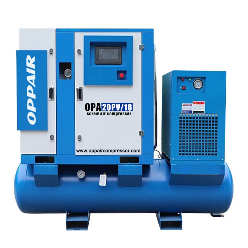 15kw 20HP 16bar Permanent Magnetic Motor PM VSD 232PSI Screw Air Compressor with Dryer Tank OPA-20PV-16