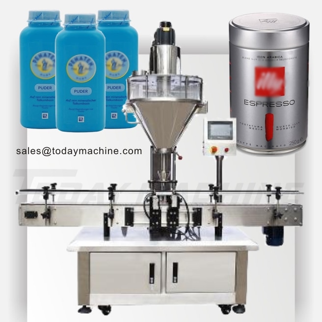 Milk Powder Filling Machine Production Line / Spices Powder Packing / Automatic Bottle Filling Capping Machine