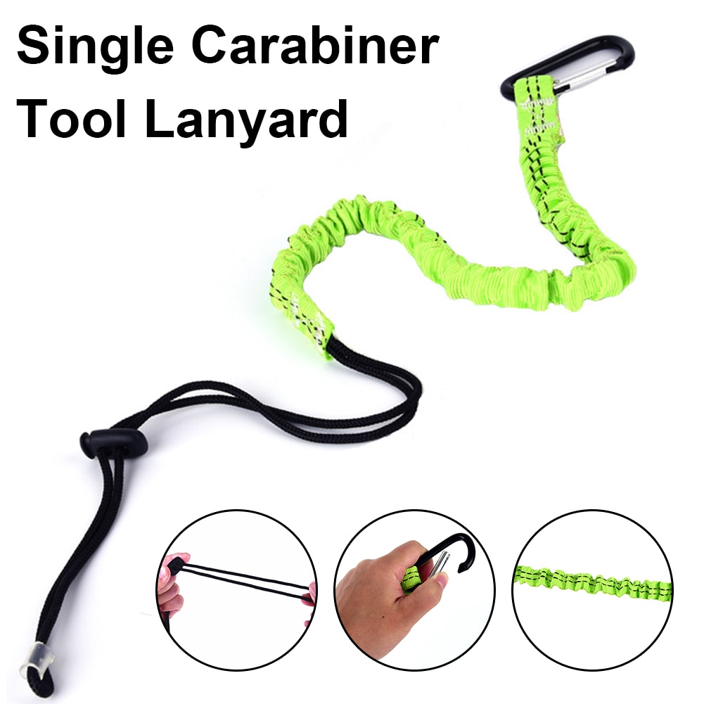 Carabiner Tool Lanyard Retractable Safety Rope Telescopic Elastic Safety Rope Outdoor Tool Tools Buckle For Climbing Accessories