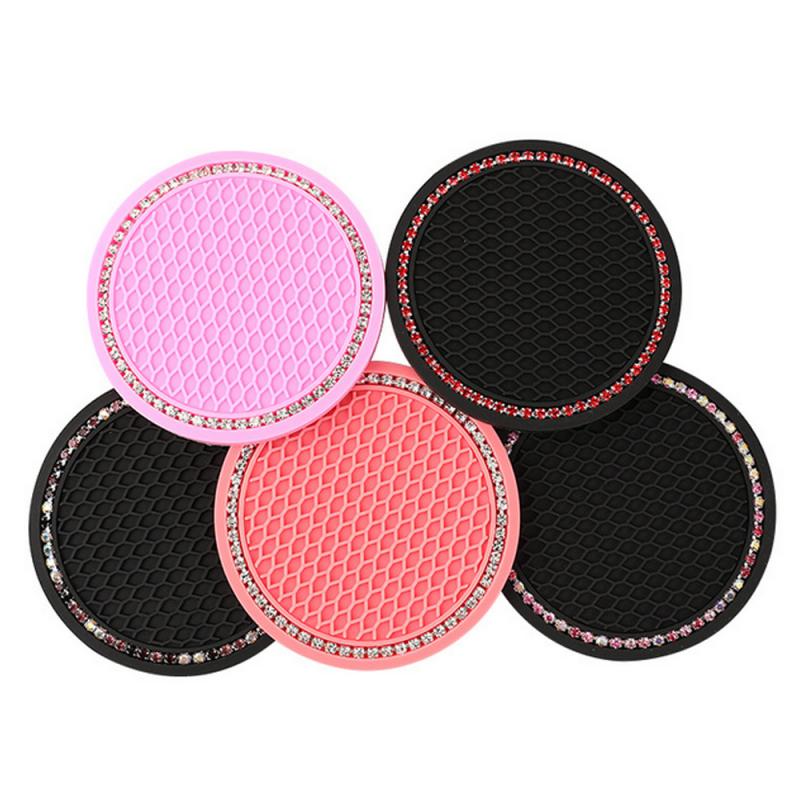 Car Universal Diamond Honeycomb Water Coaster Creative Cute Storage Mat Car Anti-slip Mat Interior