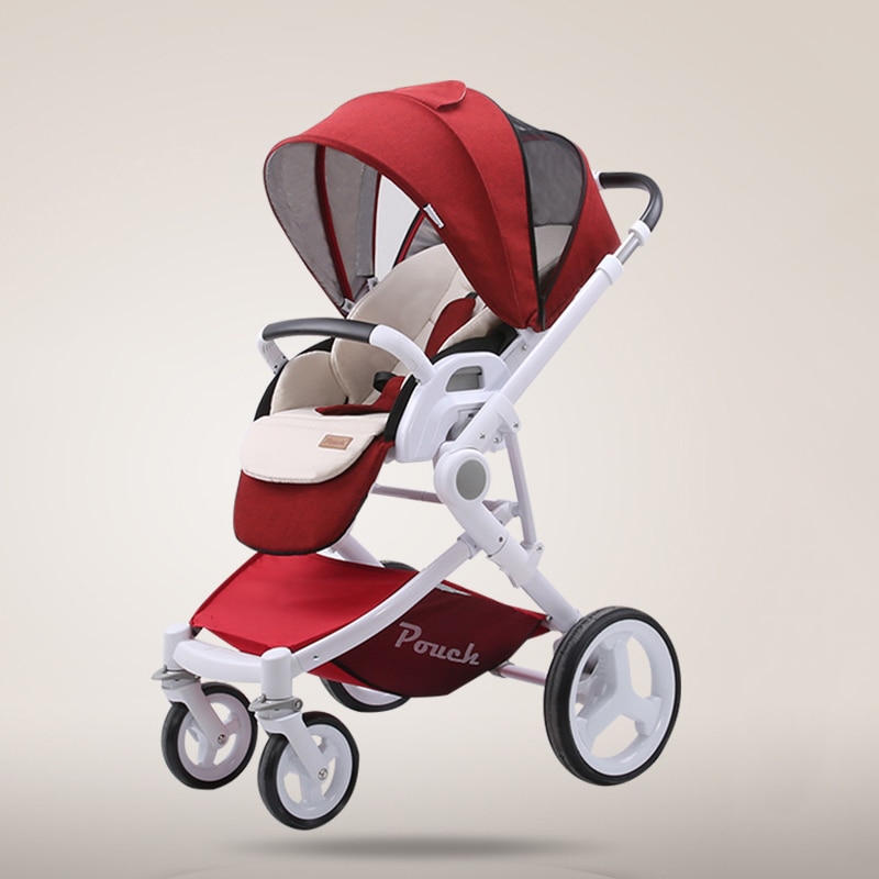 Stroller High Landscape Can Sit and Lie Trolley Two-way Children Foldable Stroller Baby Strollers Baby Car Hot Mom