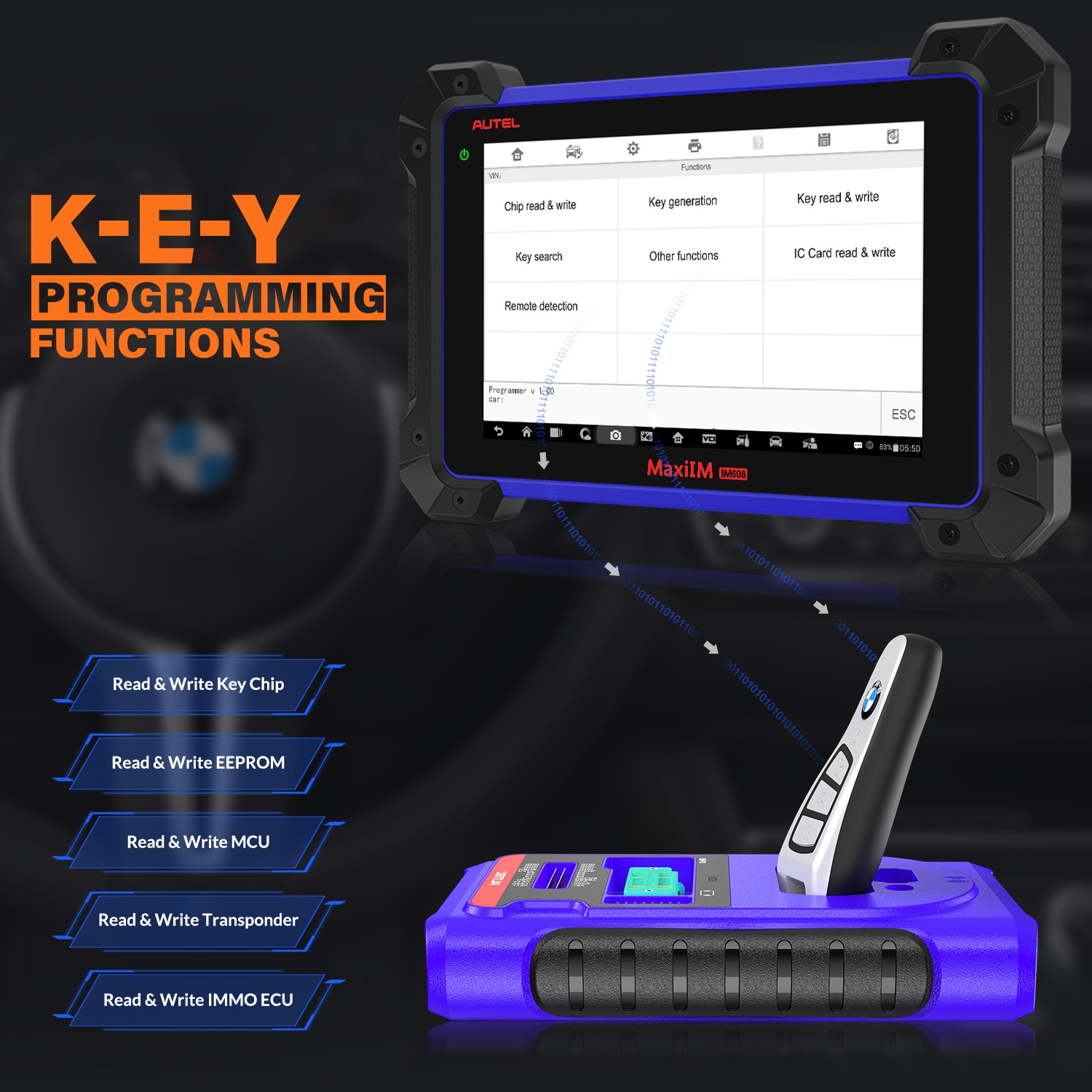 Autel MaxiIM IM608 2021 Key Programming And IMMO Function Two-Way Diagnostic Scanning Tool