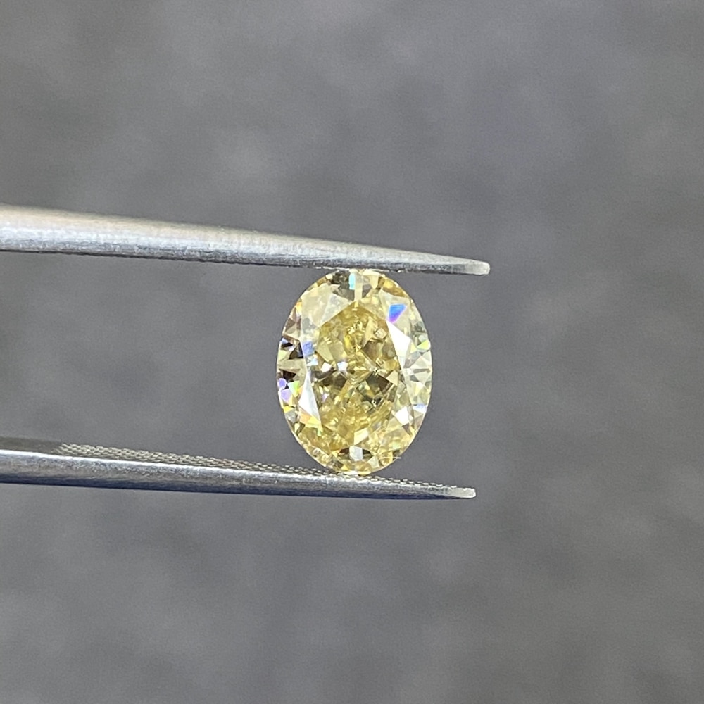 China Meixidian 13*18 MM 11.3 Carat VVS Oval Cut Gemstone With GRA Certificate Yellow Moissanite Diamonds