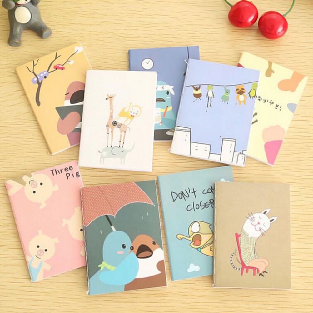 1pcs Mini Cartoon Blank Journal Diary Portable Pocket Notebook Office School Supplies 6*8cm