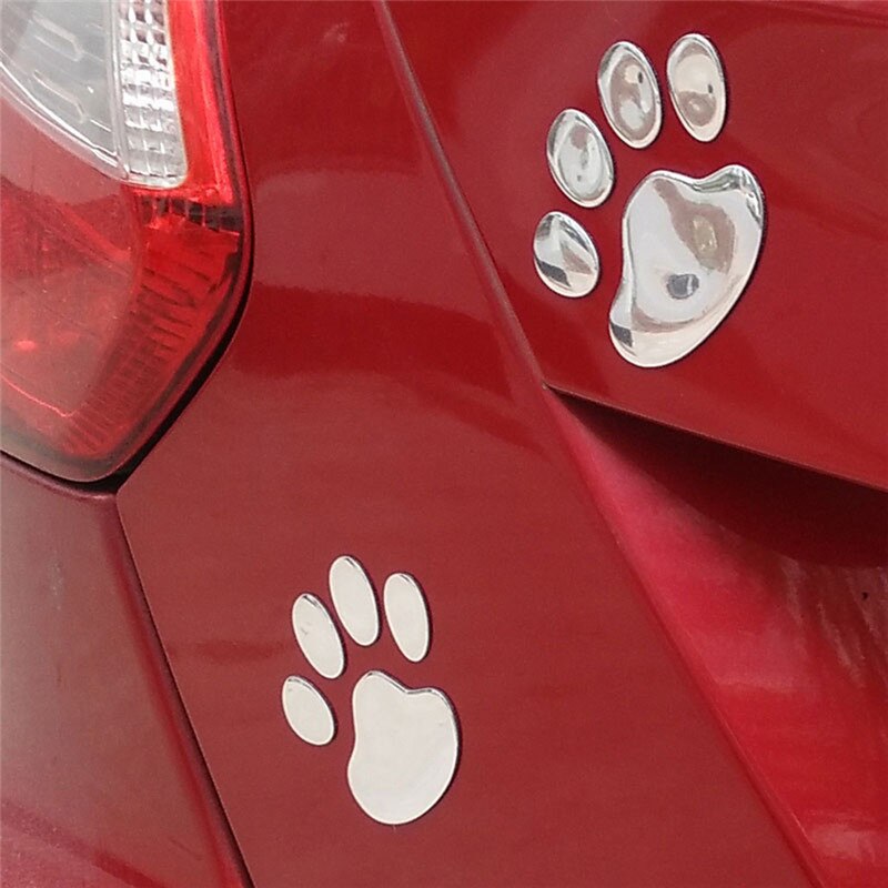 1/2/3 pair 3D Dog Paw Footprint PVC car stickers decal dog bear cat animal foot print sticker car styling auto motorcycle decor