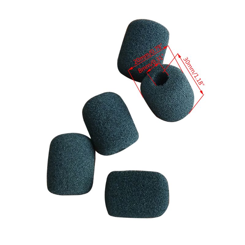 5PCS Black Microphone Headset Foam Sponge Windscreen Mic Cover 20CB