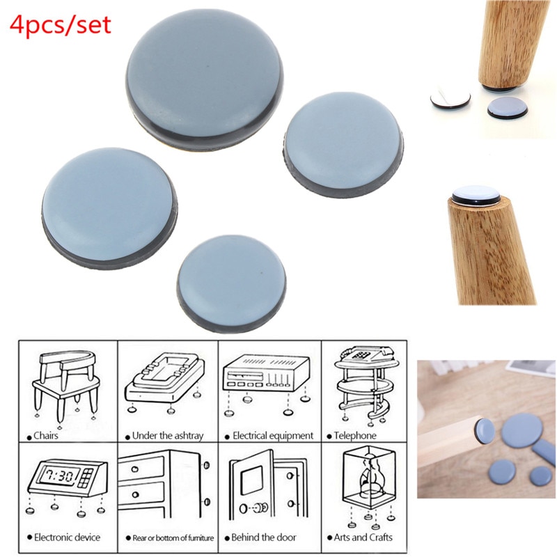 4 PCS 20-30mm Furniture Slider Pad Chair Leg Base Table Corner Feet Protector Door Buffer Easy to Move Pad Floor Protection Pads