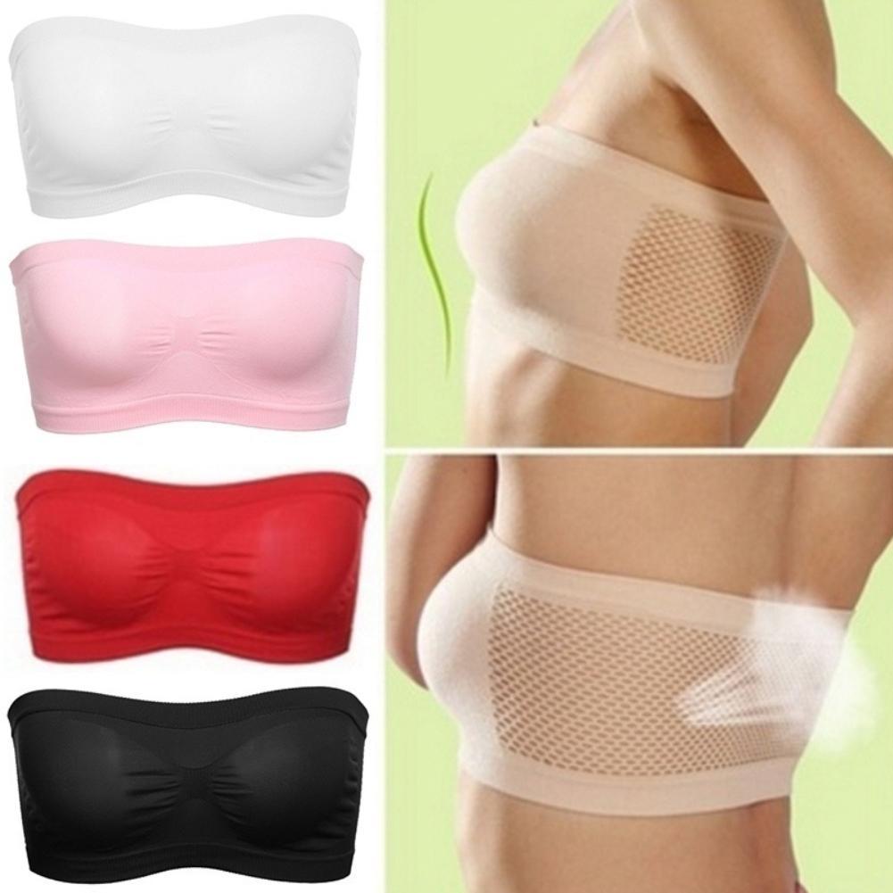 Tube Tops Women Breathable Seamless Strapless High Elastic Wrapped Chest Tube Top Bra