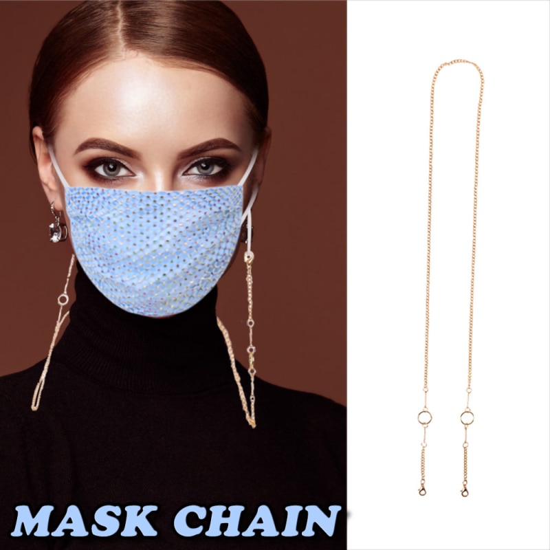 1Pcs Metal Hanging Neck Non-slip Mask Rope Chain Glasses Chain Mask Hanging Rope Vintage Mask Rope Chain Ear Hanging Mask Rope