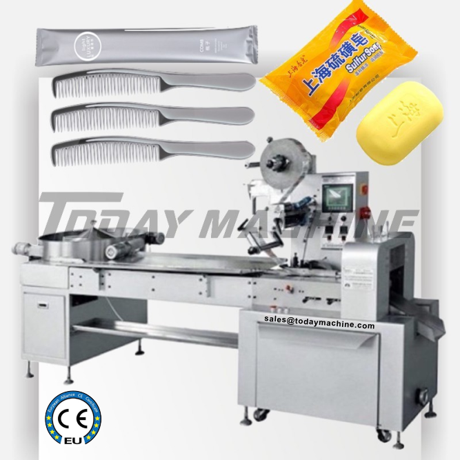 Table Flow Wrapper Corn, Automatic Flow Pack Wrapper Machine, Horizontal Flow Wrapper for Food