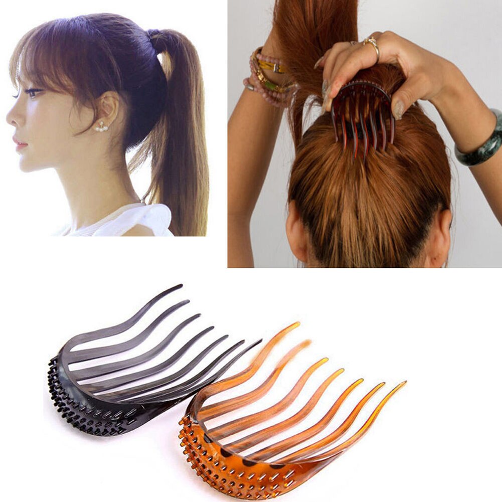 Fashion Hair Styling Clip Fluffy Plastic Stick For Women Girl Bun Maker Braid Tool Ponytail Holder Hair Comb Hair Accessories