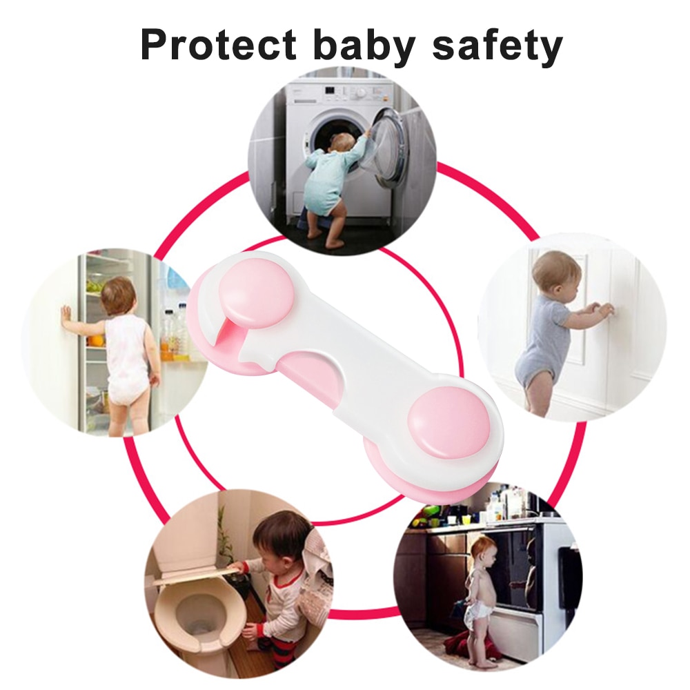 Child Baby Cupboard Cabinet Safety Locks Proofing Door Drawer Fridge Kids 2