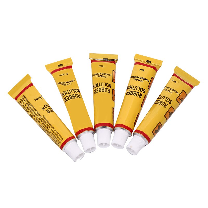 New 1/5Pcs 8ml Adhesive Glue Cement Rubber Inner Tube Repair Puncture Cold Patch Solution Kit Bicycle Repair Tool Bike Glue