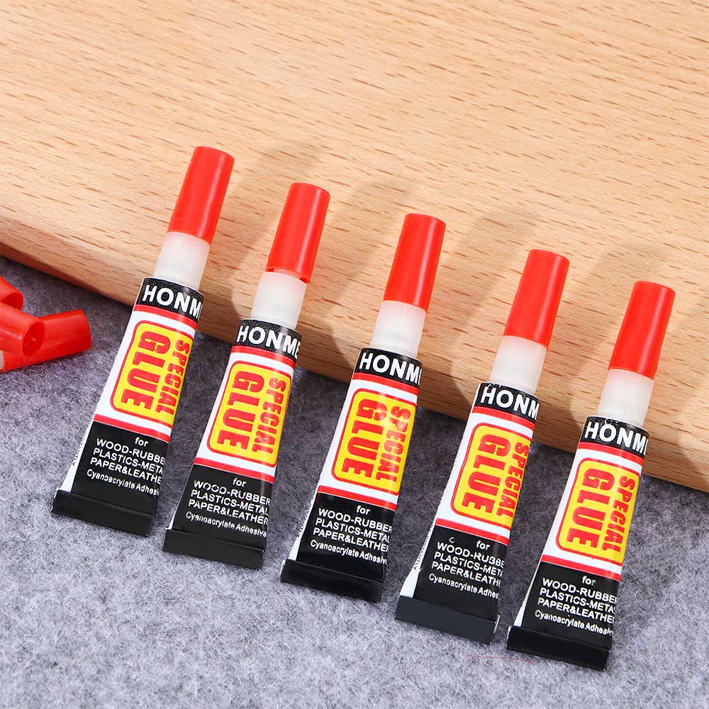 10pcs Liquid Super Glue 502 Instant Strong Bond Leather Wood Rubber Metal Glass Cyanoacrylate Adhesive Stationery Store Nail Gel