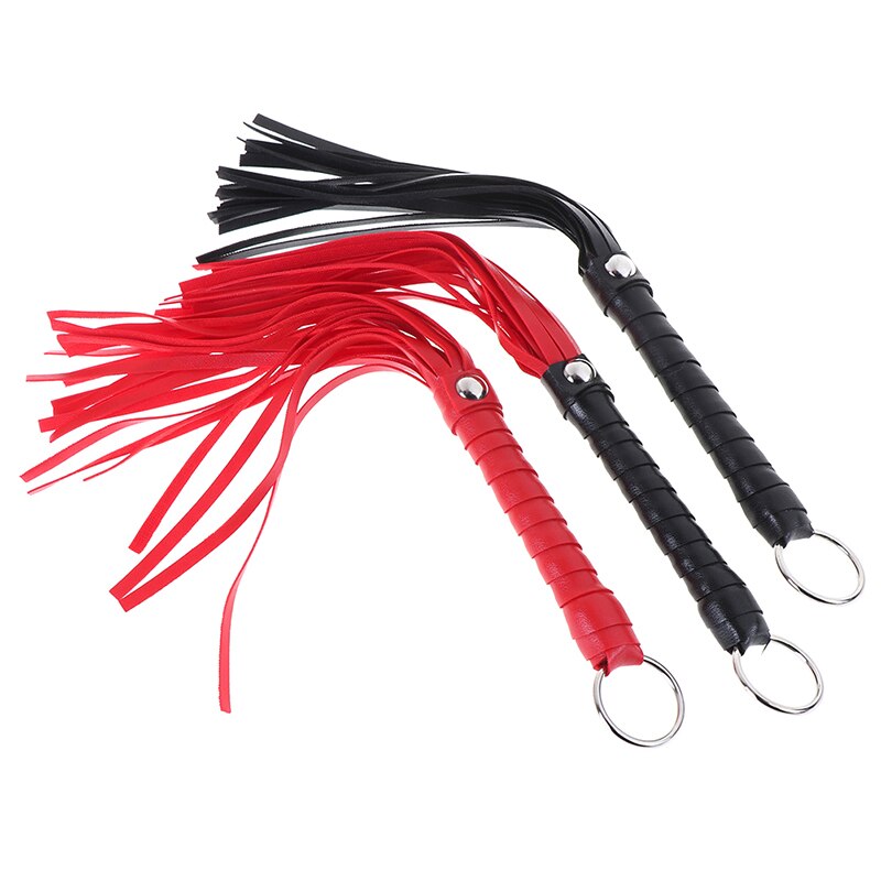 12.5inch PU Leather Whip With Tassel Handle Spanking Paddle Scattered Whip Knout Flirting Erotic Sex Toys For SM Adult Games