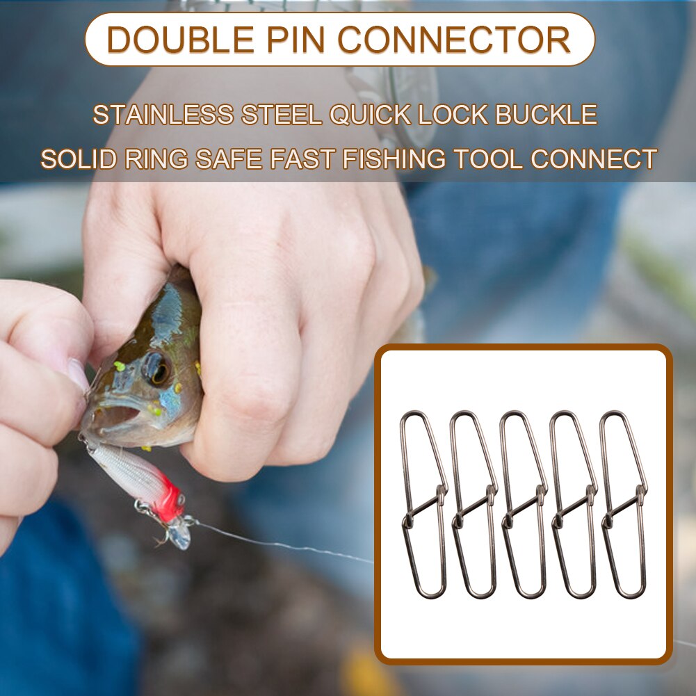 5x Snap Pins Fishing Tackle Accessories Stainless Steel Fishing Snap Lure Connector Fishing Pesca Tackle Accessories
